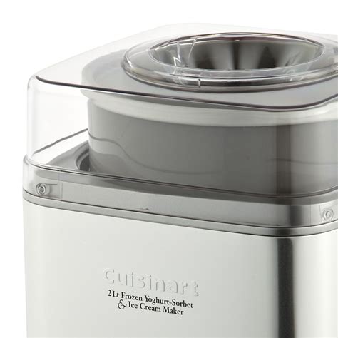 Pour the mixture through the spout and then cover with the cap. Cuisinart Ice Cream & Frozen Yoghurt Maker 2L Stainless Brushed - On Sale Now!