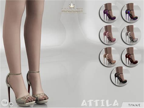 Madlensims Madlen Attila Shoes New High Heeled Sandals For Your Sims