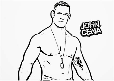 Click on the coloring page to open in a new window and print. John Cena Coloring Page - Coloring Home