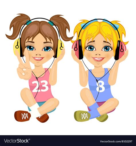 Headphones Listening To Music Cartoon Images