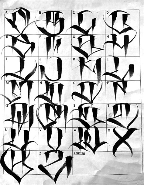 Graffiti Lettering Fonts Lettering Alphabet Fonts Gra