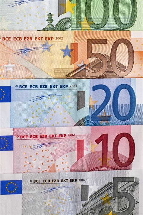 Row Of Euro Bills Stock Image Image Of Success Business 19583809