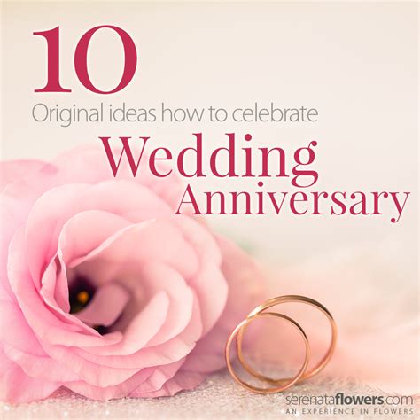 Looking for gift items for wedding anniversary can be easy or it can difficult, depends on how well. 10 Original Ways to Celebrate Wedding Anniversary
