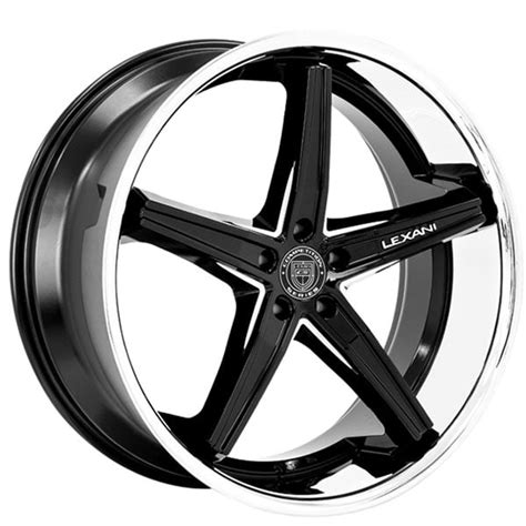 24 staggered lexani wheels fiorano gloss black milled with chrome ss lip polaris slingshot rims