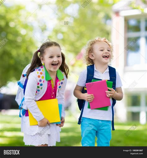 Children Going Back Image And Photo Free Trial Bigstock