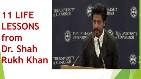 11 life lessons from dr shah rukh khan youtube