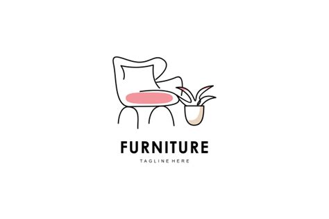 Interior Minimalist Room Furniture Logo Grafik Von Deemka Studio