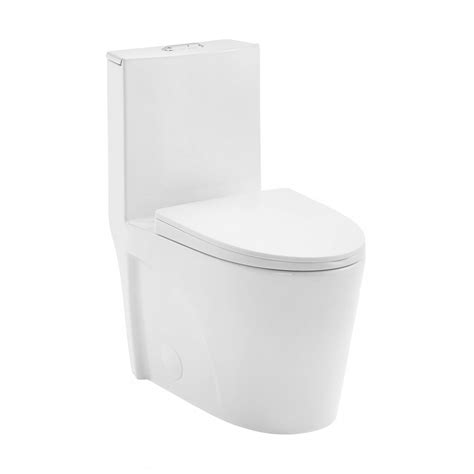 One Piece Elongated Toilet Dual Vortex Flush 1116 Gpf With 10 Rough In