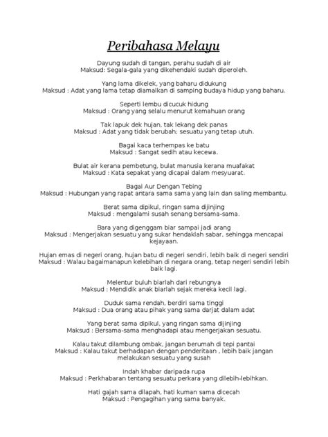 Peribahasa Melayu