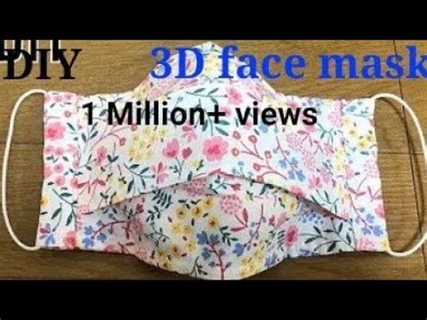 An svg file is also included so you can cut the pattern out. DIY 3D FACE MASK/special mask/how to sew mask to prevent ...
