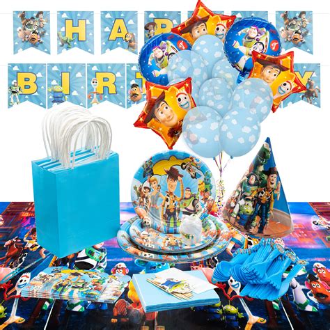 Buy Gk Galleria Toy Story Birthday Party Supplies For 12 Guest With 130