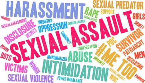 Sexual Assault Word Cloud Stock Vector Illustration Of Survivor