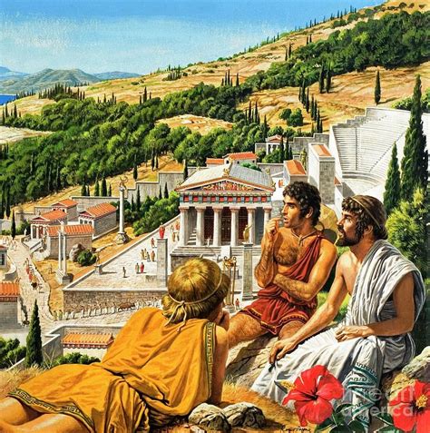 Ancient Greece Scene by Roger Payne in 2021 | Ancient greece art
