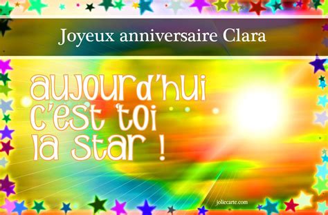 Anniversaire images, photos, gifs et illustrations. Carte Bon Anniversaire Clara | coleteremelly blog