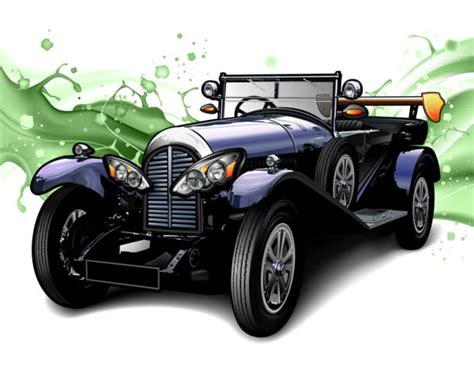 Cartoon Classic Cars 01 Free Vectors Ui Download