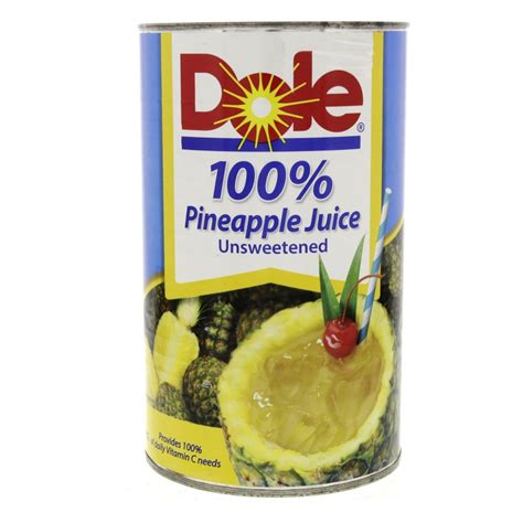 Dole 100 Pineapple Juice Unsweetened 13litre Online At Best Price