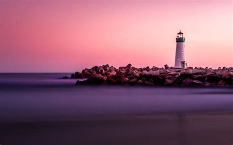 Lighthouse Sunset 5k Wallpapers Hd Wallpapers Id 22718