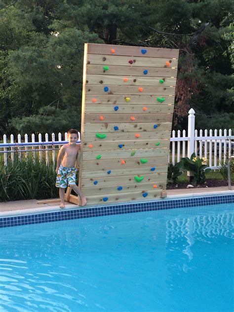 Climbing Rock Wall For The Pool With Images Diy