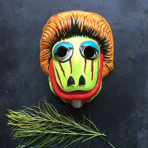 Vintage Halloween Mask~creepy Clown Or Monster~vintage 1960s 70s Made
