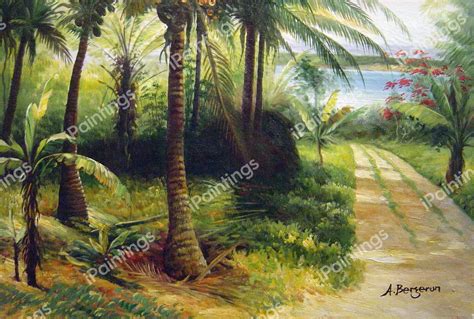 Tropical Landscape Painting By Albert Bierstadt Reproduction
