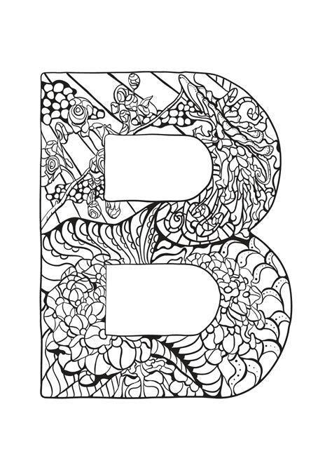 Fancy Alphabet Letters Coloring Pages