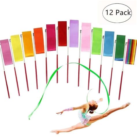 Buy Devbor Kids Gymnastic Rhythmic Dance Ribbons With Stick 2m