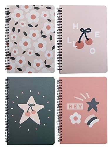 Yansanido Aesthetic Spiral Notebook 4 Pcs A5 Th In Pakistan Wellshoppk