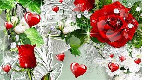 Red Roses And Hearts Wallpapers Wallpaper Cave