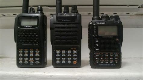 Front View Comparison Of The Yaesu Ft 60r Ft 250r And Vx 8dr From