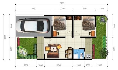 10 Denah Rumah Tipe 36 Sederhana Minimalis