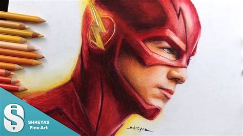 How to draw the flash face easy and super cute step by step for kids, a cool art tutorial drawing to learn how to draw flash from the justice league as an. Speed Drawing: The Flash | Barry Allen (Grant Gustin ...