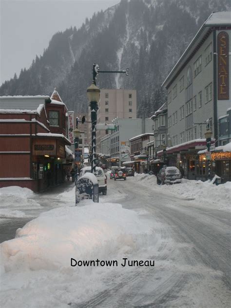 Downtown Juneau Alaska Downtown Juneau In Winter Juneau Alaska