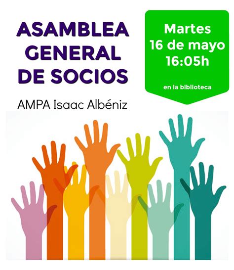 Ampa Colegio PÚblico Isaac AlbÉniz Asamblea General Ordinaria