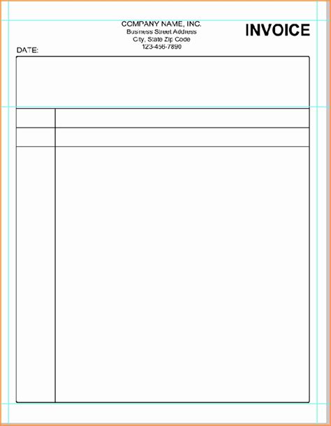 Billing Invoices Free Printable Invoice Forms Templates Blank Design