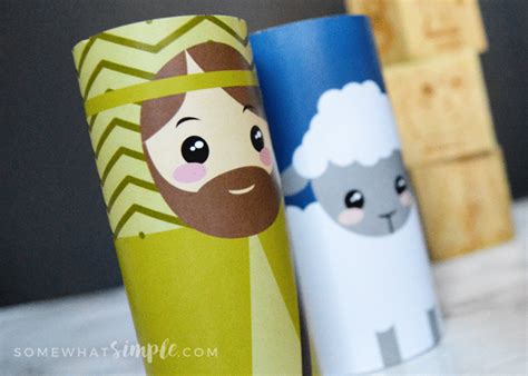 Toilet Paper Roll Christmas Craft Nativity Printable Somewhat Simple