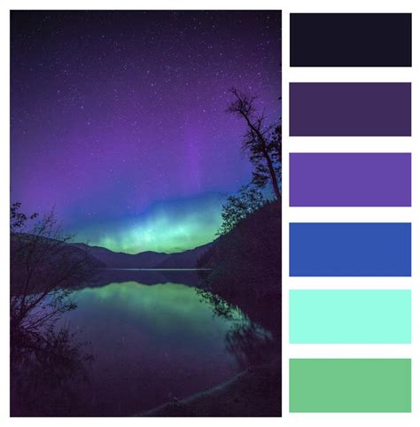 Discover Color Aurora Borealis Cosmos Nature Color Palette Color