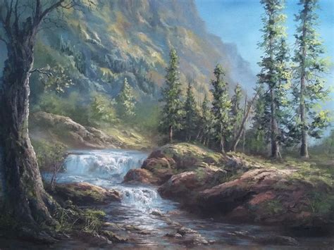 4621 Best Paintings Mountains And Streams Images On Pinterest