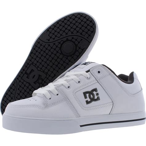 Dc Shoes Pure Mens Leather Low Top Classic Skateboarding Sneakers Ebay