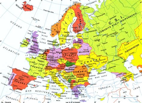 Alcuni testi di geografia non europei fanno riferimento a un continente eurasiatico, o a un subcontinente europeo, dato che l'europa non è circondata interamente dal mare ed è, in ogni caso, più un concetto culturale. Cartina politica Europa oggi - laCOOLtura