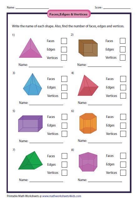 Solid 3d Shapes Worksheets Education Math Math Geometry Math Lessons