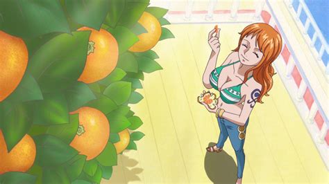 image nami eating a tangerine png one piece wiki fandom powered by wikia
