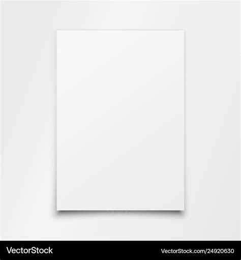 Blank White Paper Sheet Royalty Free Vector Image