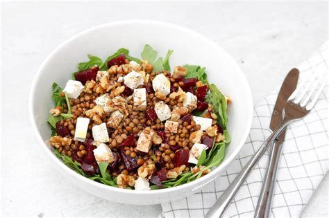 Salade Met Rode Biet Linzen En Feta Healthtastic