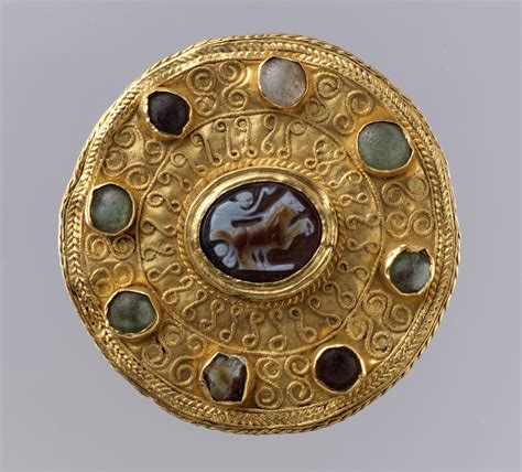 Disk Brooch With Cameo Langobardic Mount Roman Cameo The
