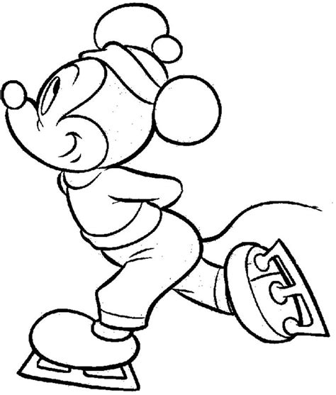 Your child will love coloring the baubles wreath on the window and. Mickey Mouse Playing Ice Skating Coloring Pages | Coloring ...