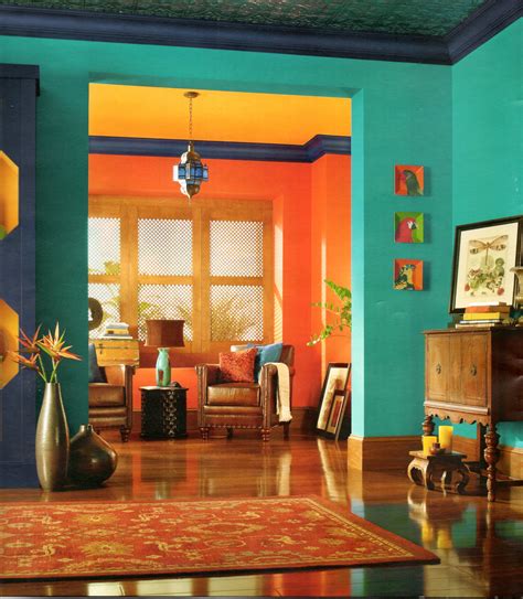 Reminds Me Of The Renton House With Its Bold Colors House Interior