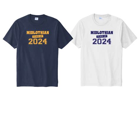 Cotton Tee Midlothian Class Of 2024 Pierce Apparel