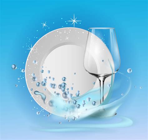 4 lines of text for your name and address. A clean plate and wine glass in soap bubbles and water ...