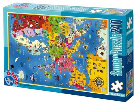 Puzzle Karte Von Europa 240 Teile Puzzlemaniach
