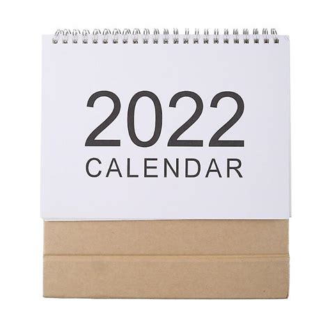 2022 Simple Desktop Calendar English Coil Daily Monthly Plan Schedule